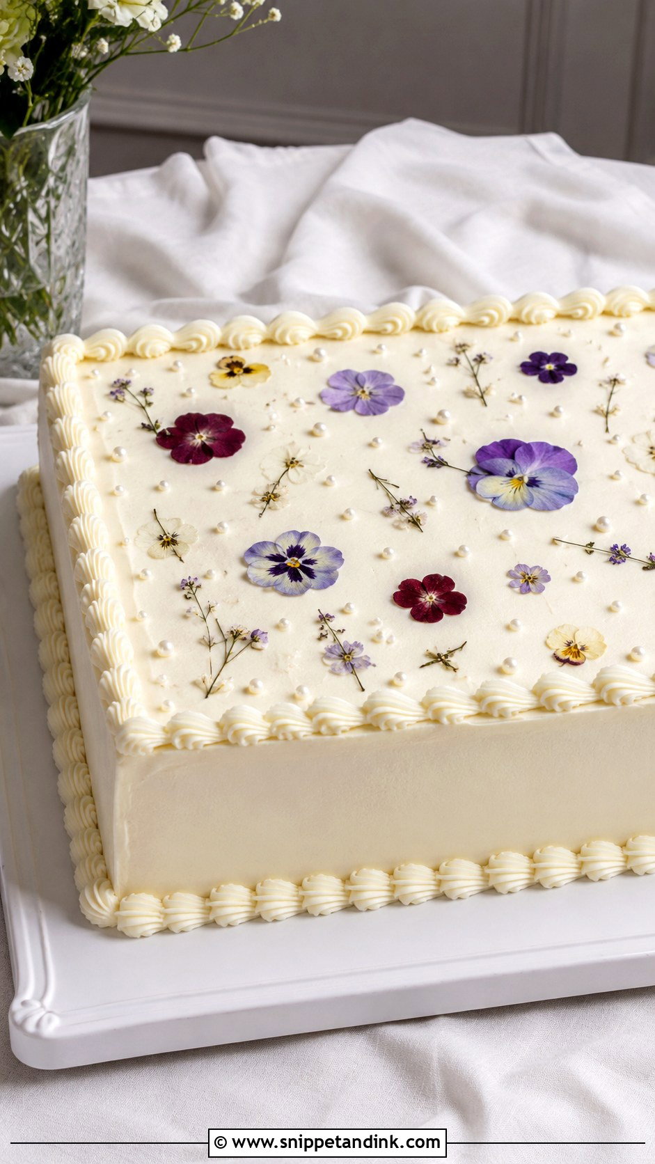 Sheet Wedding Cake - Snippet and Ink - 20 Simple Deco Cake Ideas for Wedding