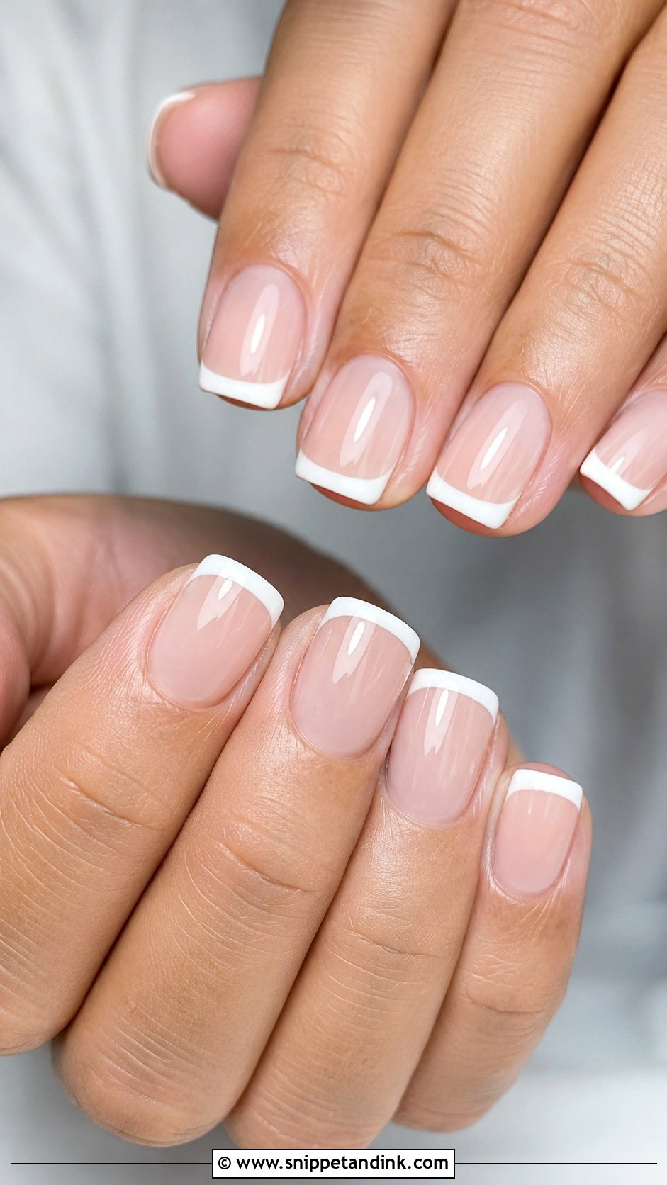 Short Acrylic Bridal Nails With French Tip - Snippet and Ink - 20 Acrylic Bridal Wedding Nails