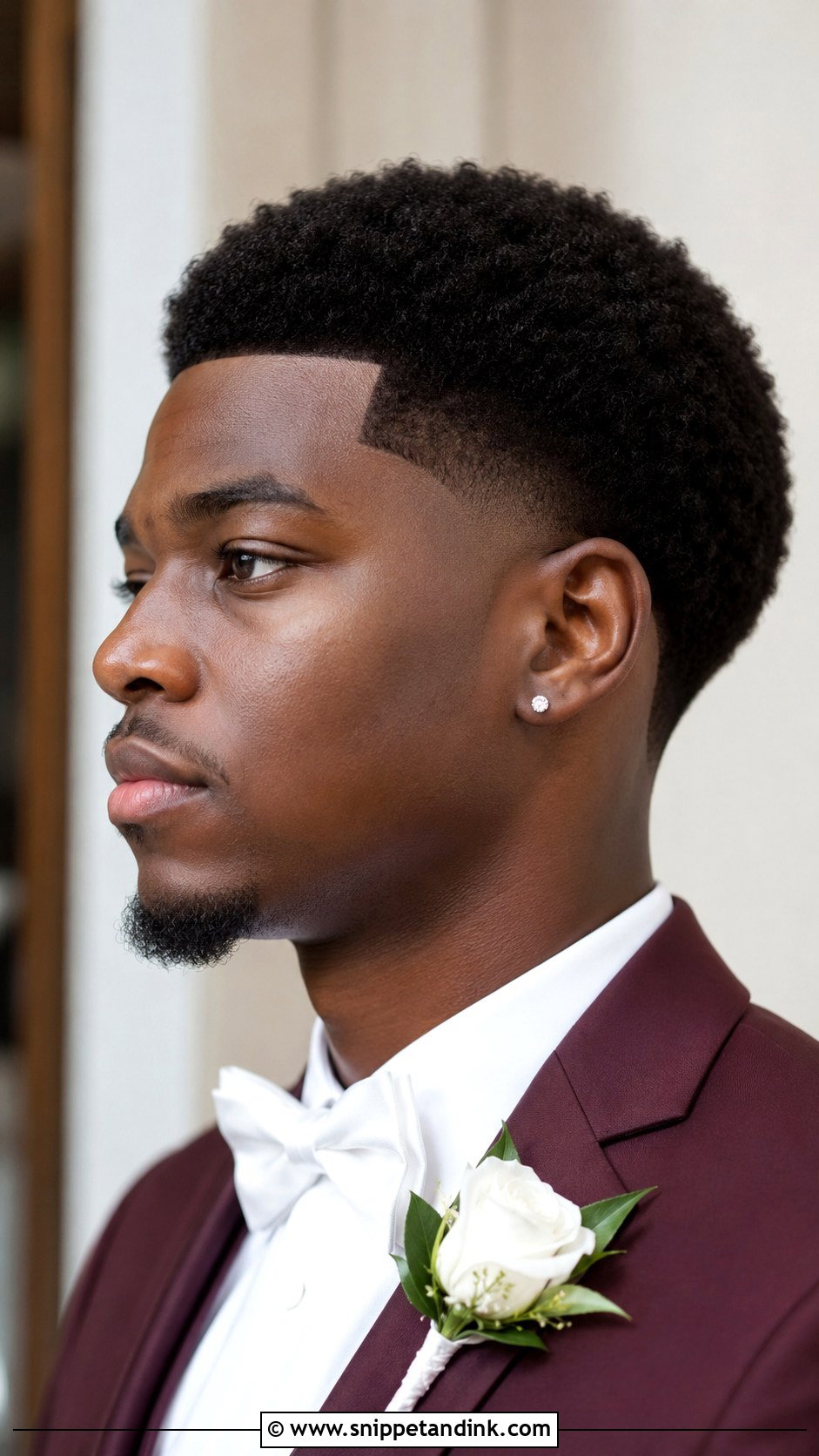 Short Afro With Line Up - Snippet and Ink - 25 Groom Haircut Ideas