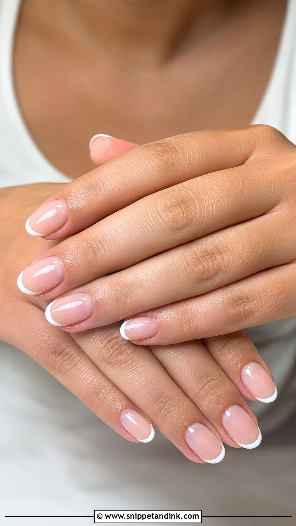 Short Almond French Wedding Nails - Snippet and Ink - 20 Short Almond Wedding Nails