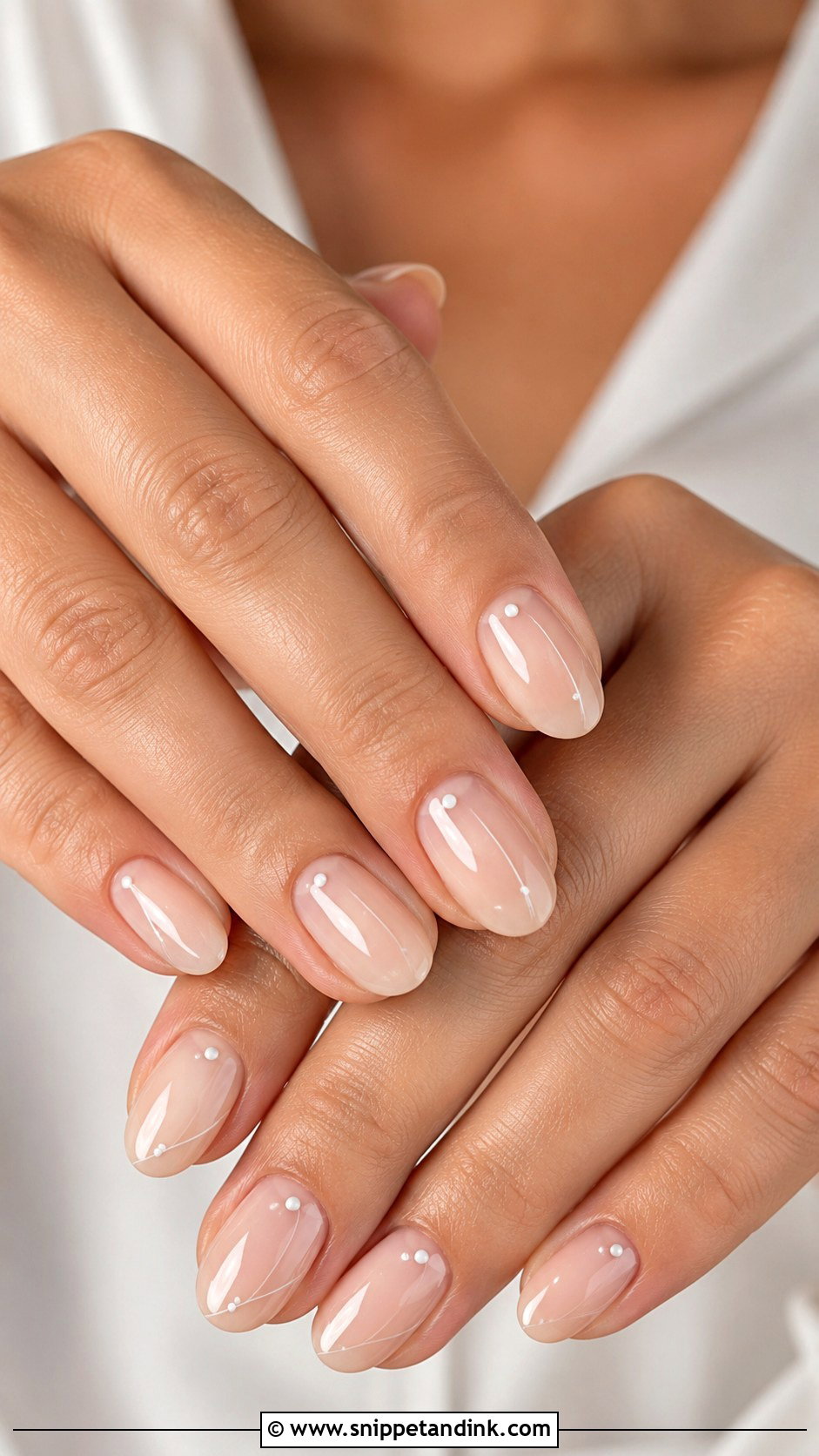 Short Almond Minimalist Wedding Nails - Snippet and Ink - 20 Short Almond Wedding Nails
