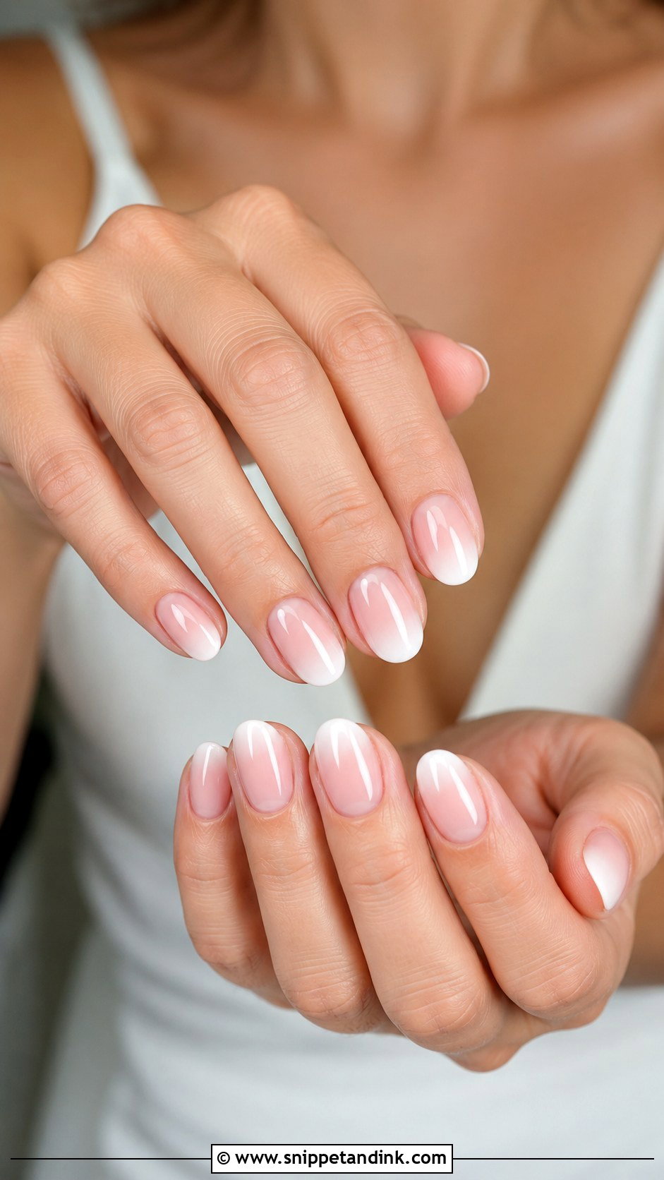 Short Almond Ombre Wedding Nails - Snippet and Ink - 20 Short Almond Wedding Nails