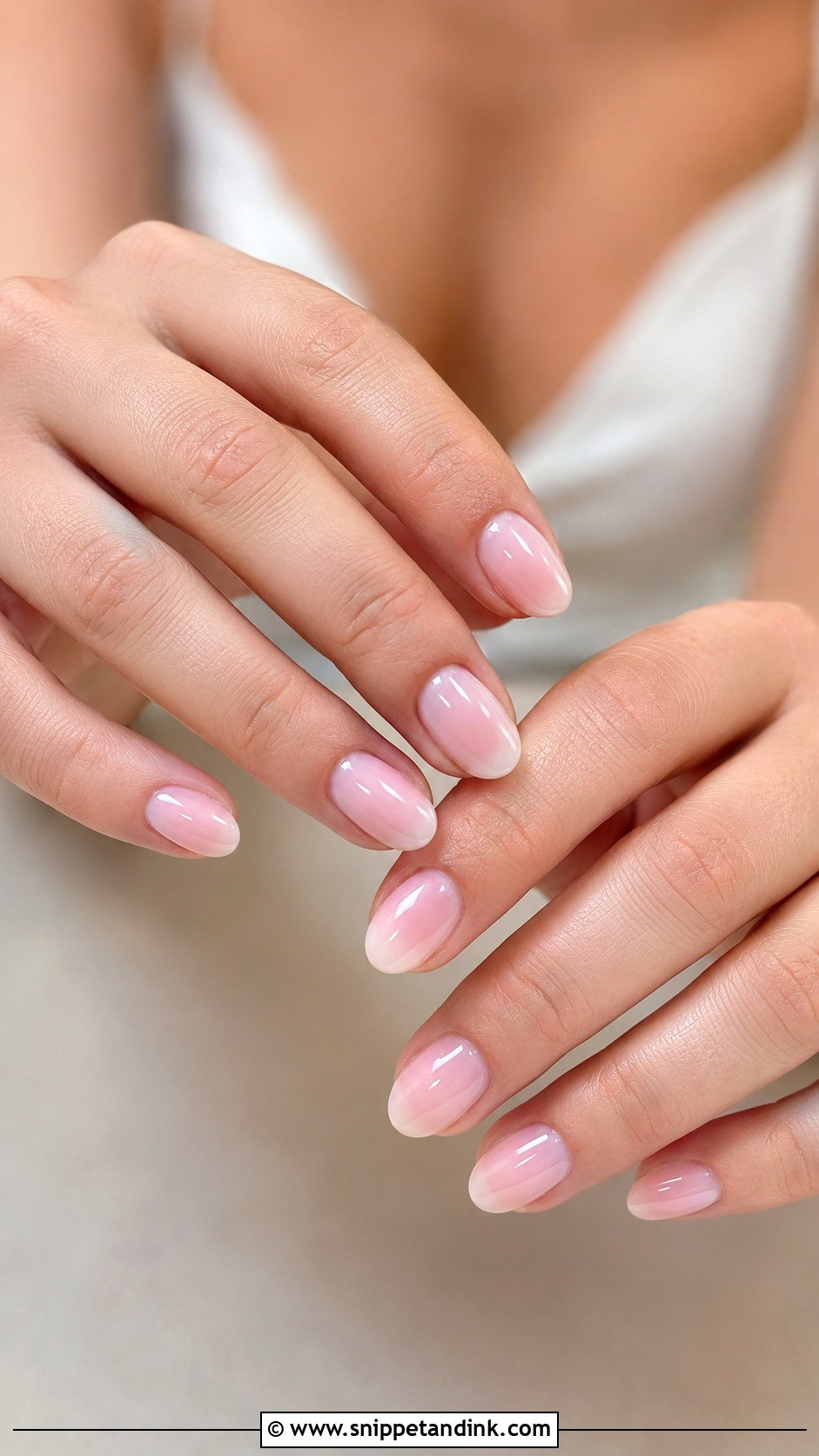 Short Almond Pink Wedding Nails - Snippet and Ink - 20 Short Almond Wedding Nails