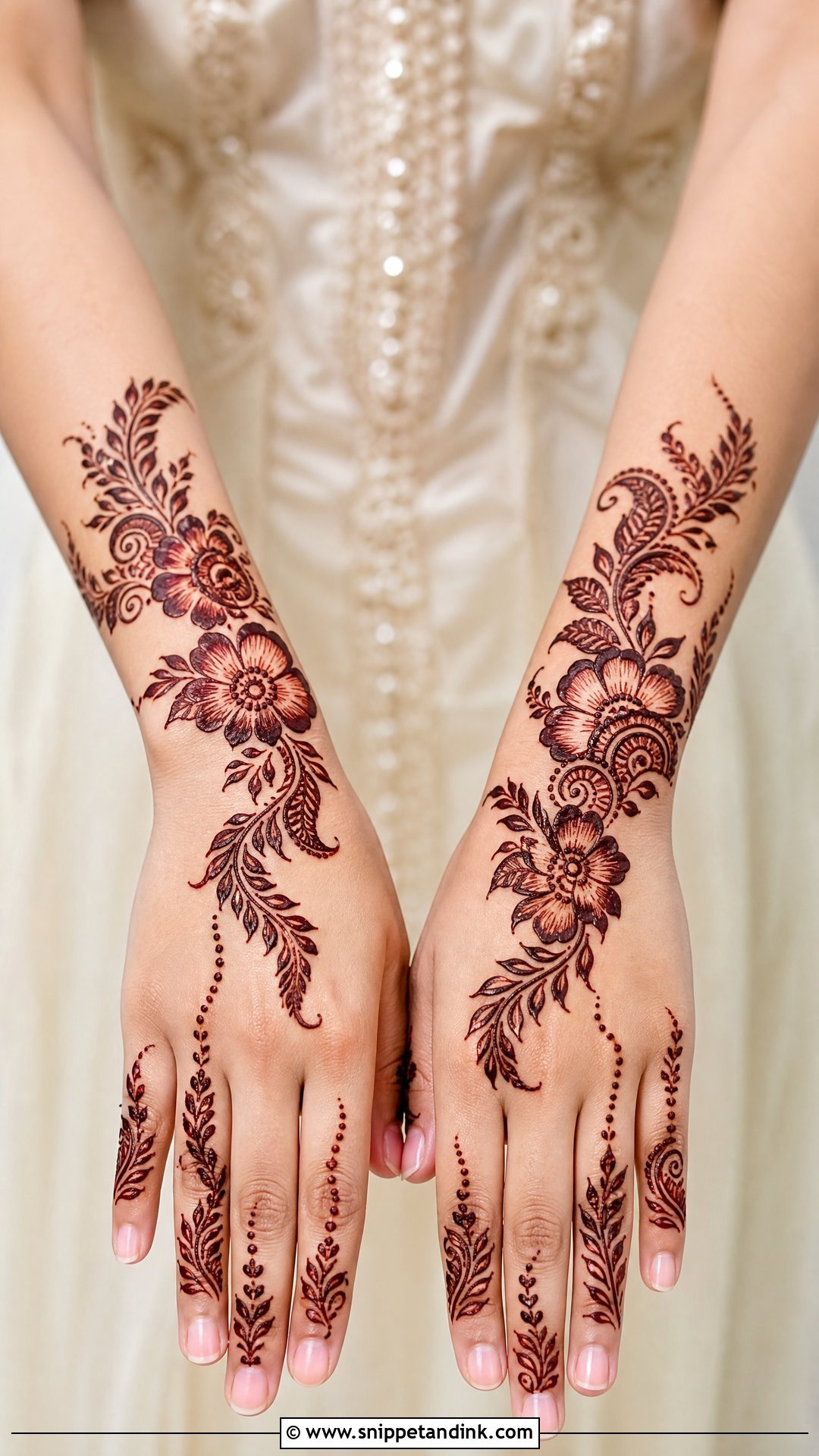 Short Arabic Bridal Mehndi Design - Snippet and Ink - 20 Short Bridal Mehndi Designs