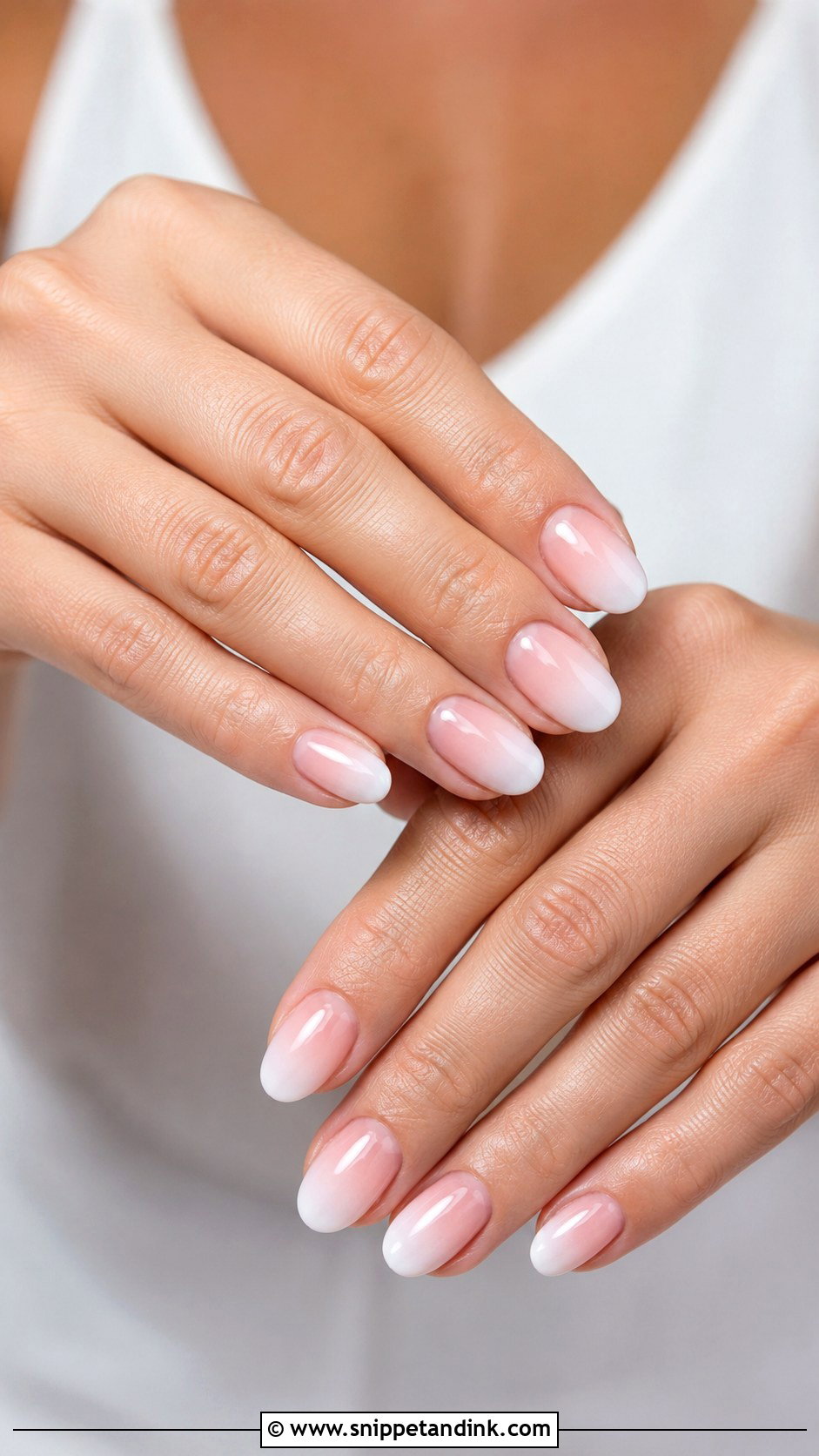 Short Baby Boomer Wedding Nails - Snippet and Ink - 30 Short Wedding Nails
