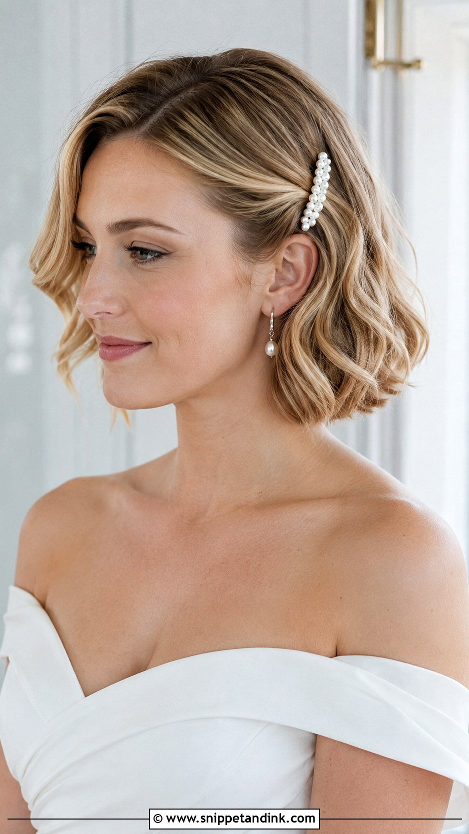 Short Beach Waves Bridal Hair - Snippet and Ink - 20 Beach Waves Bridal Hair