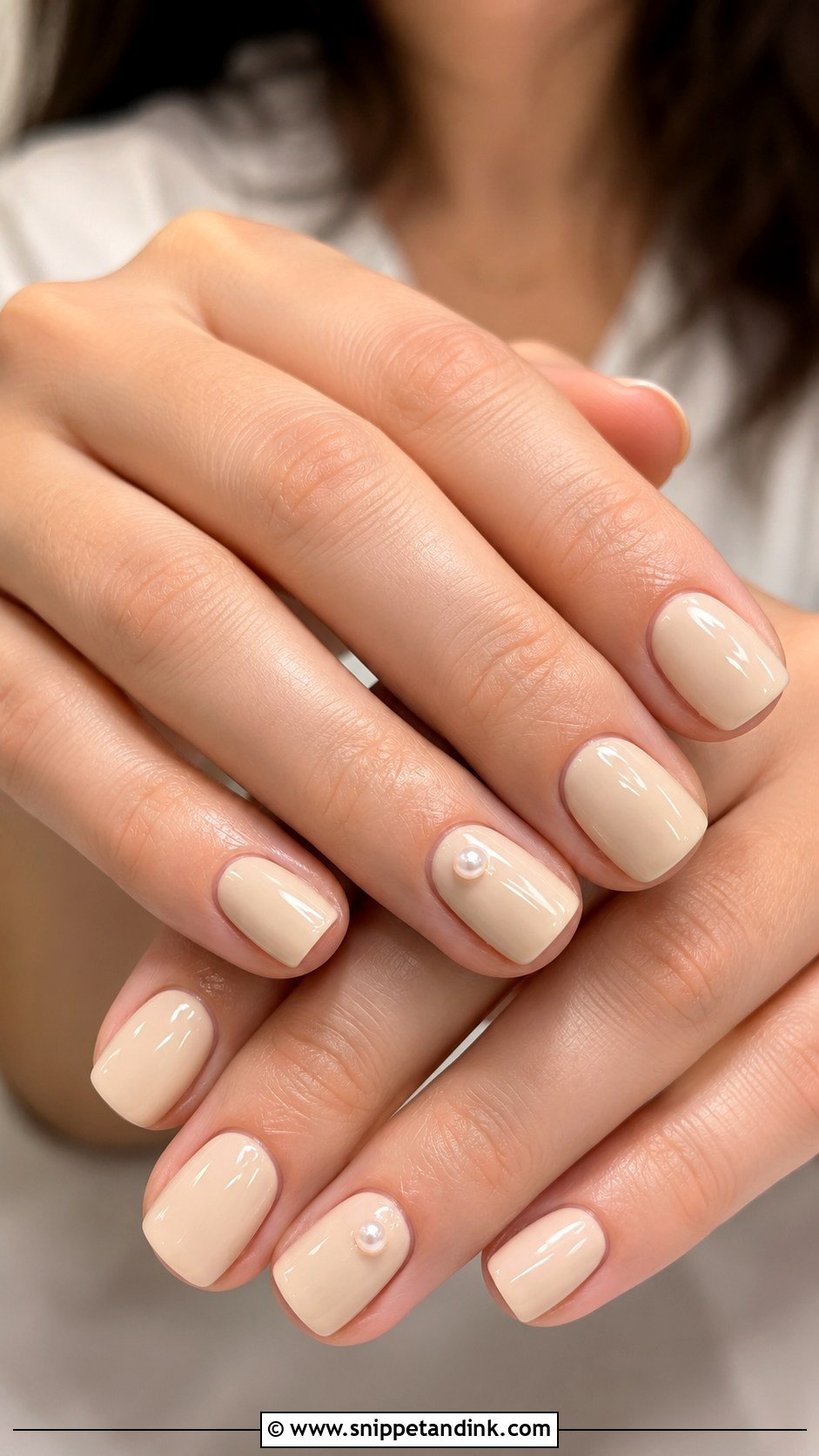 Short Beige Wedding Nails - Snippet and Ink - 20 Beige Wedding Nails