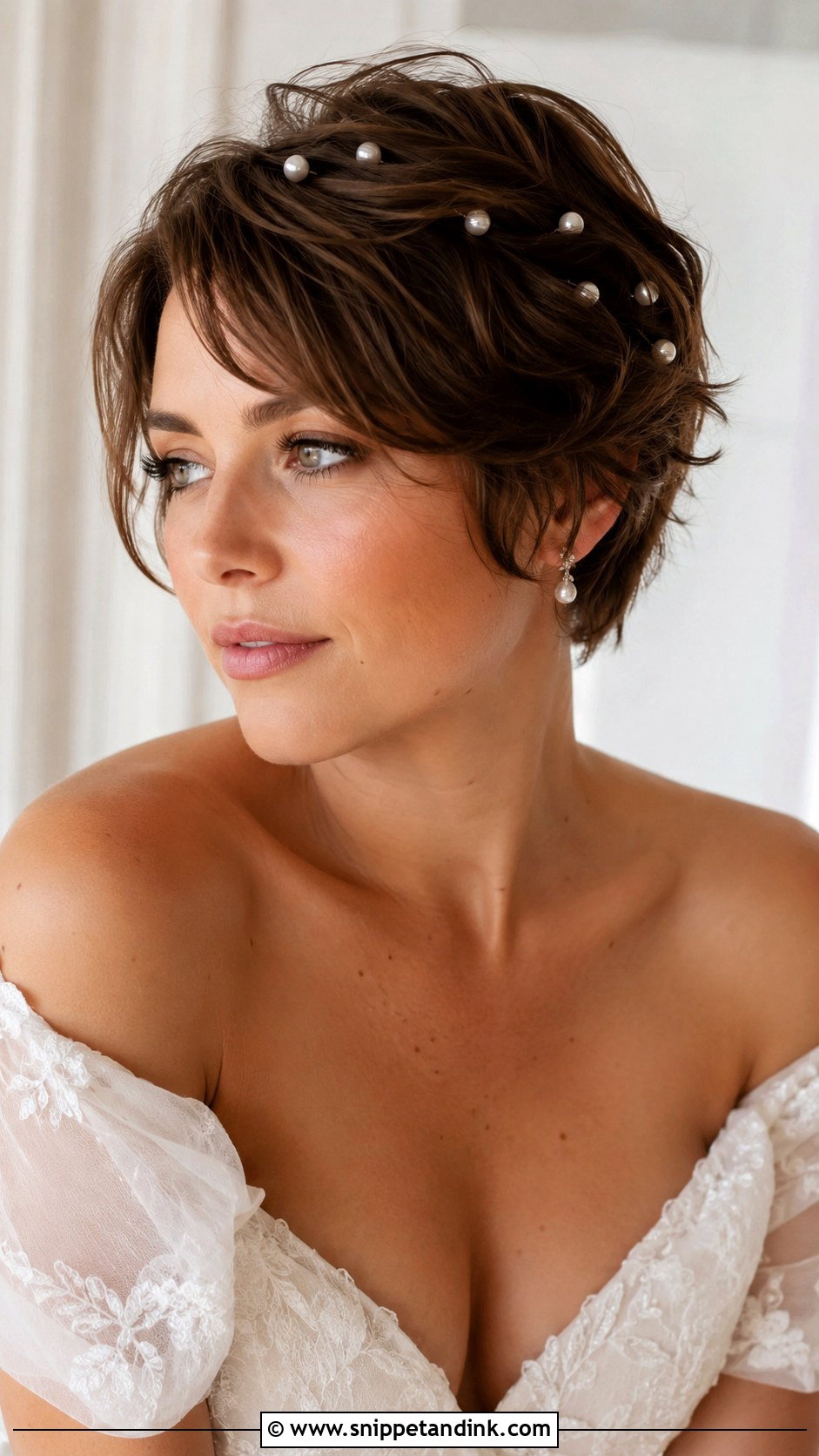 Short Bixie Bridal Hair - Snippet and Ink - 15 Short Hairstyles for Brides