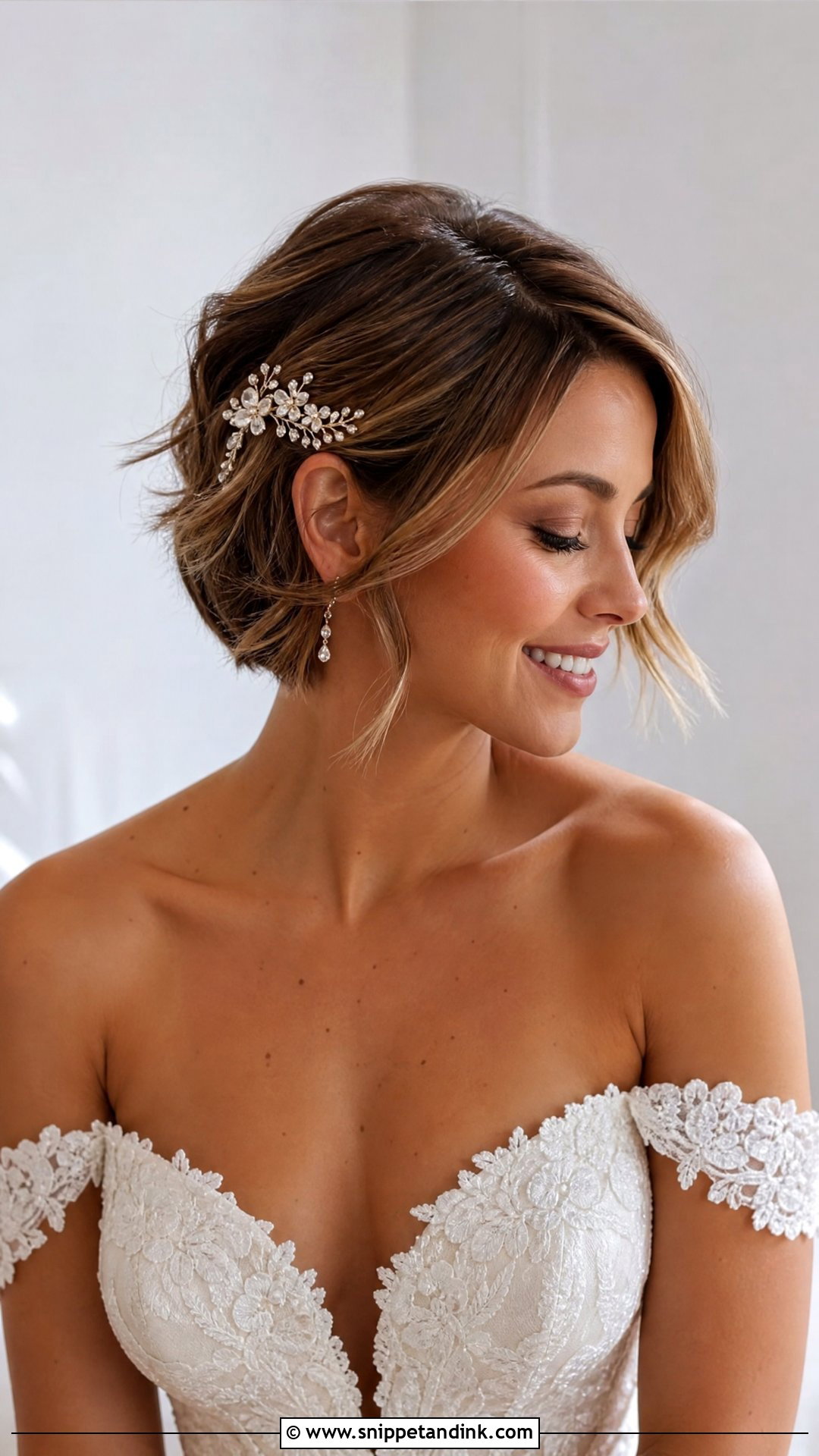 Short Bixie Wedding Hairstyle - Snippet and Ink - 20 Short Hair Open Hairstyles for Wedding