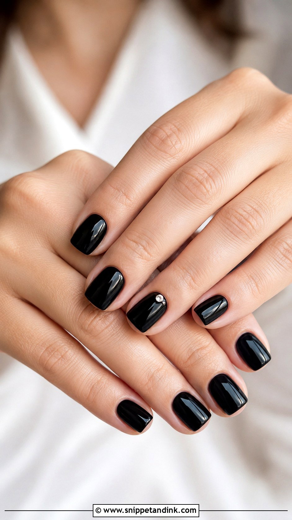 Short Black Wedding Nails - Snippet and Ink - 20 Classy Black Wedding Nails