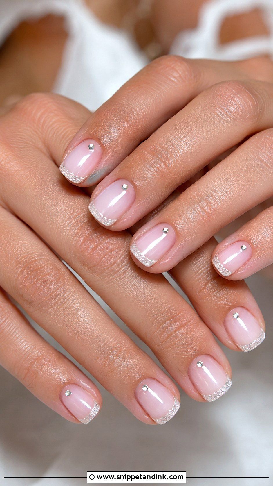 Short Bling Wedding Nails - Snippet and Ink - 20 Bling Wedding Nails