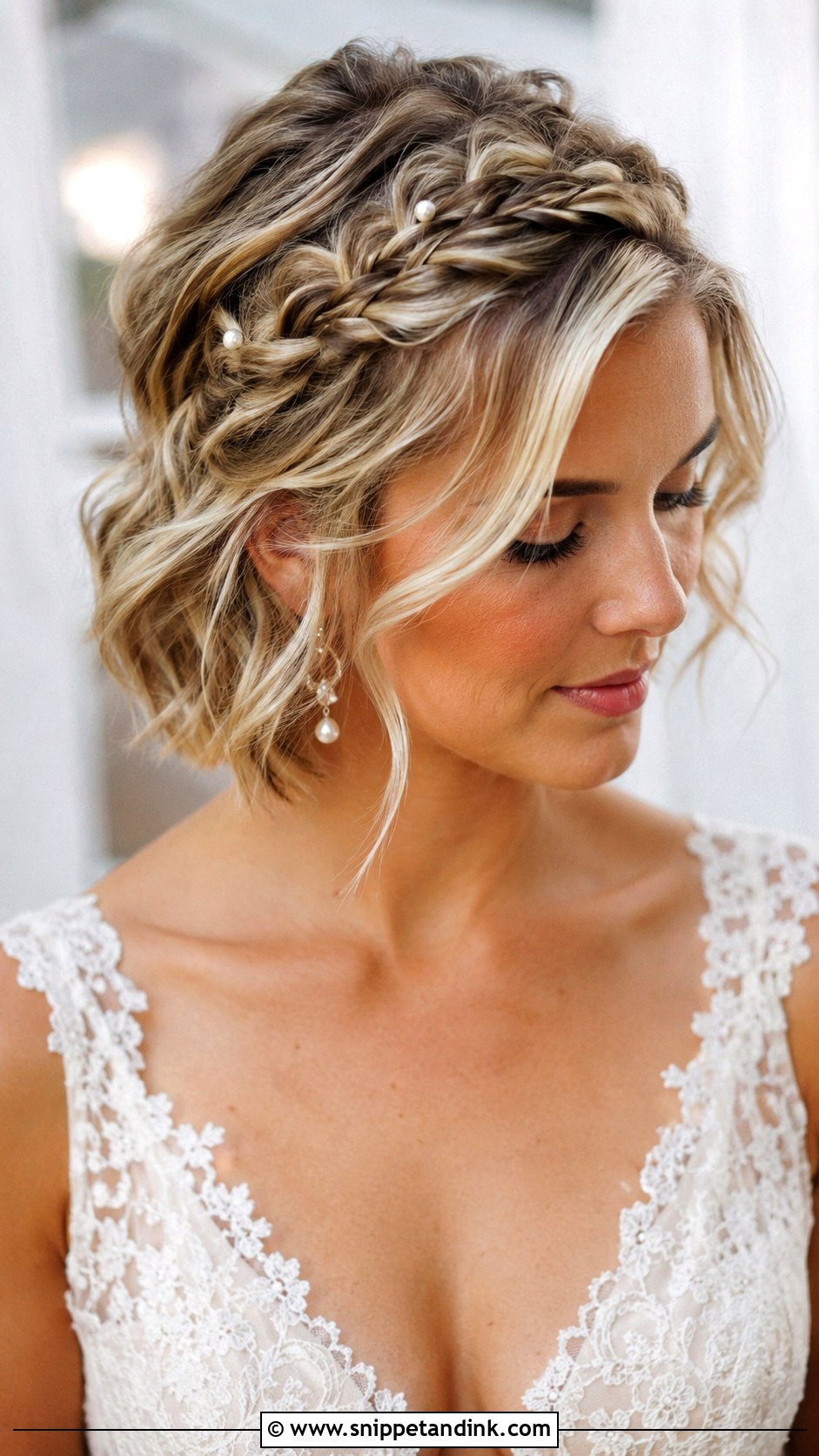 Short Blonde Bixie Wedding Hair - Snippet and Ink - 15 Short Blonde Wedding Hairstyles