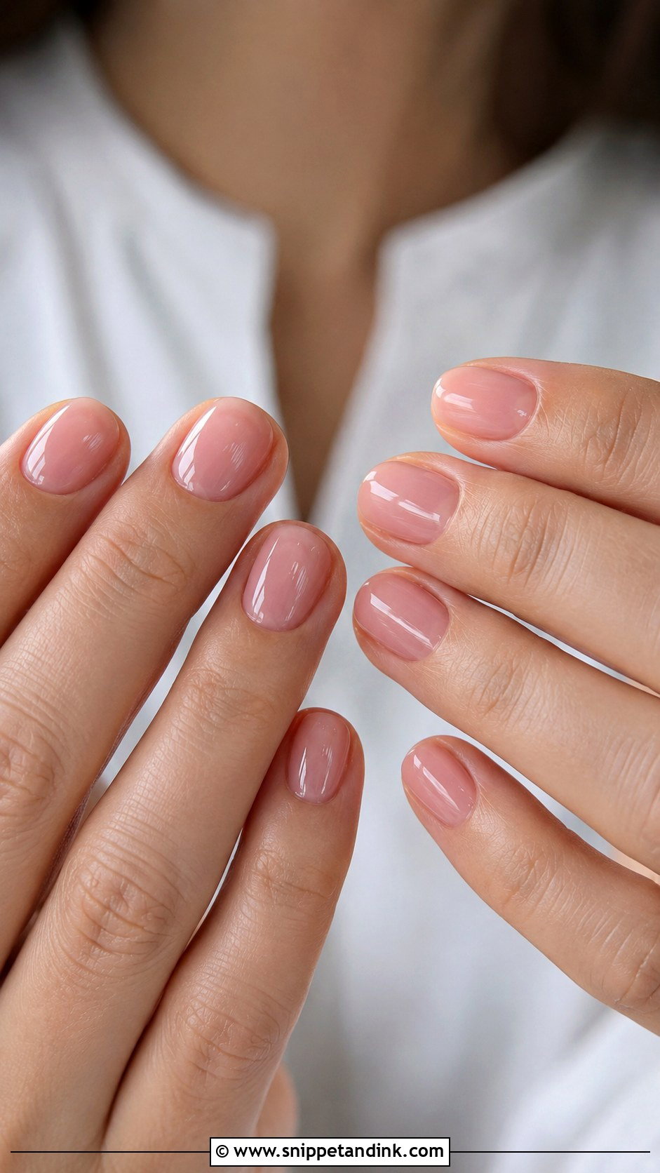 Short Blush Pink Nails - Snippet and Ink - 20 Short Wedding Guest Nails