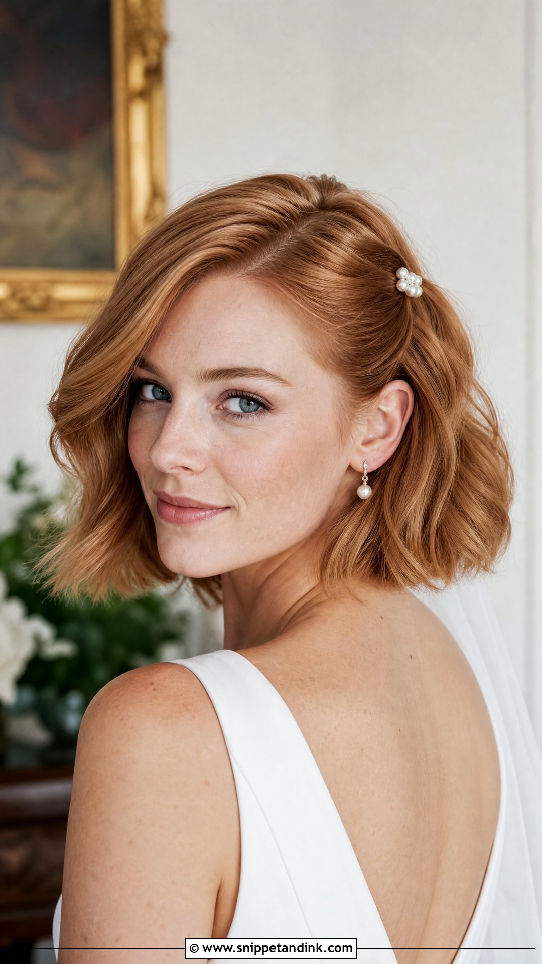 Short Bob Bridal Hair For Round Face - Snippet and Ink - 15 Bridal Hair for Round Face Brides