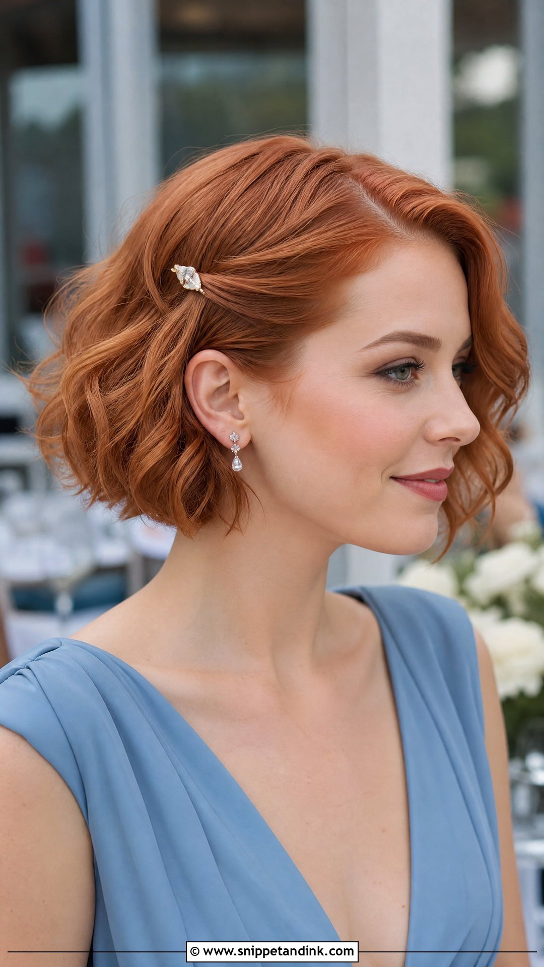 Short Bob Waves - Snippet and Ink - 15 Bridal Guest Hair Ideas