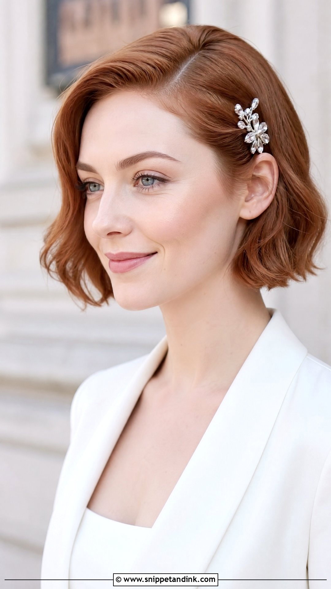 Short Bob Wedding Hair - Snippet and Ink - 20 Wedding Hair Bob Length Ideas