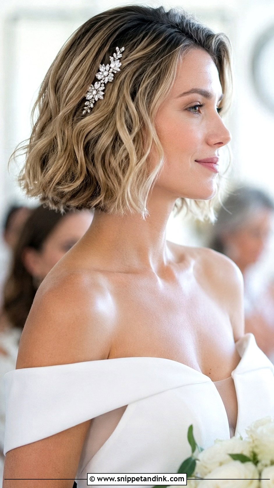 Short Bob Wedding Hairstyle - Snippet and Ink - 25 Hair Looks for Wedding