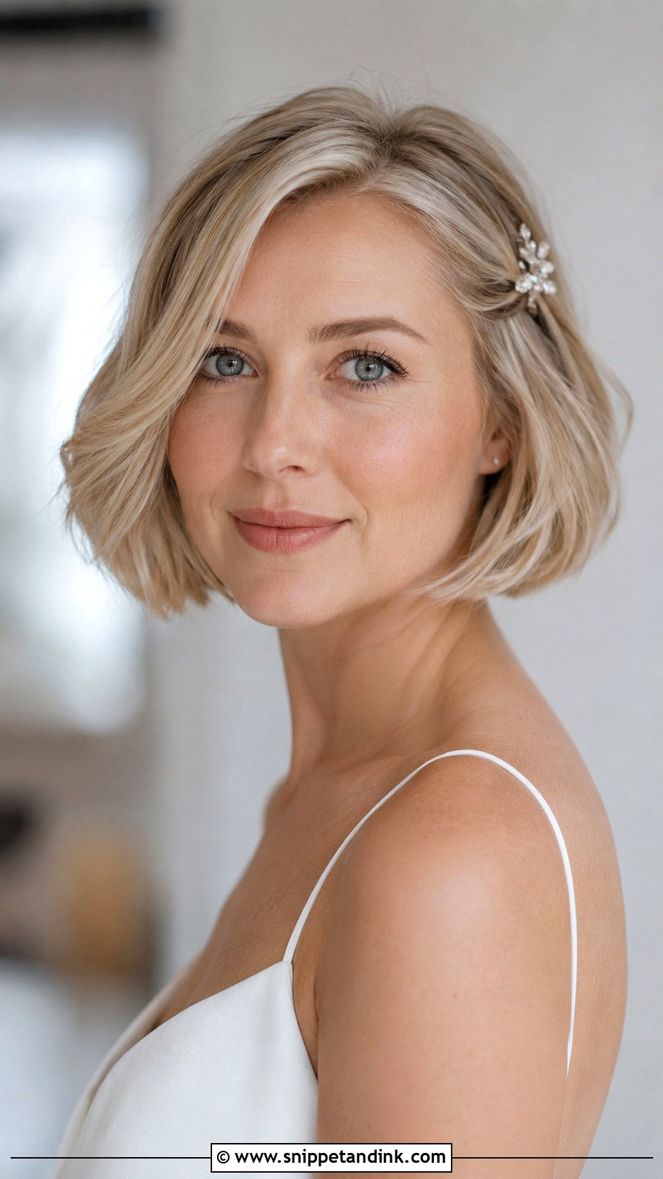 Short Bob Wedding Hairstyle For Thinning Hair - Snippet and Ink - 15 Wedding Hairstyles for Thinning Hair
