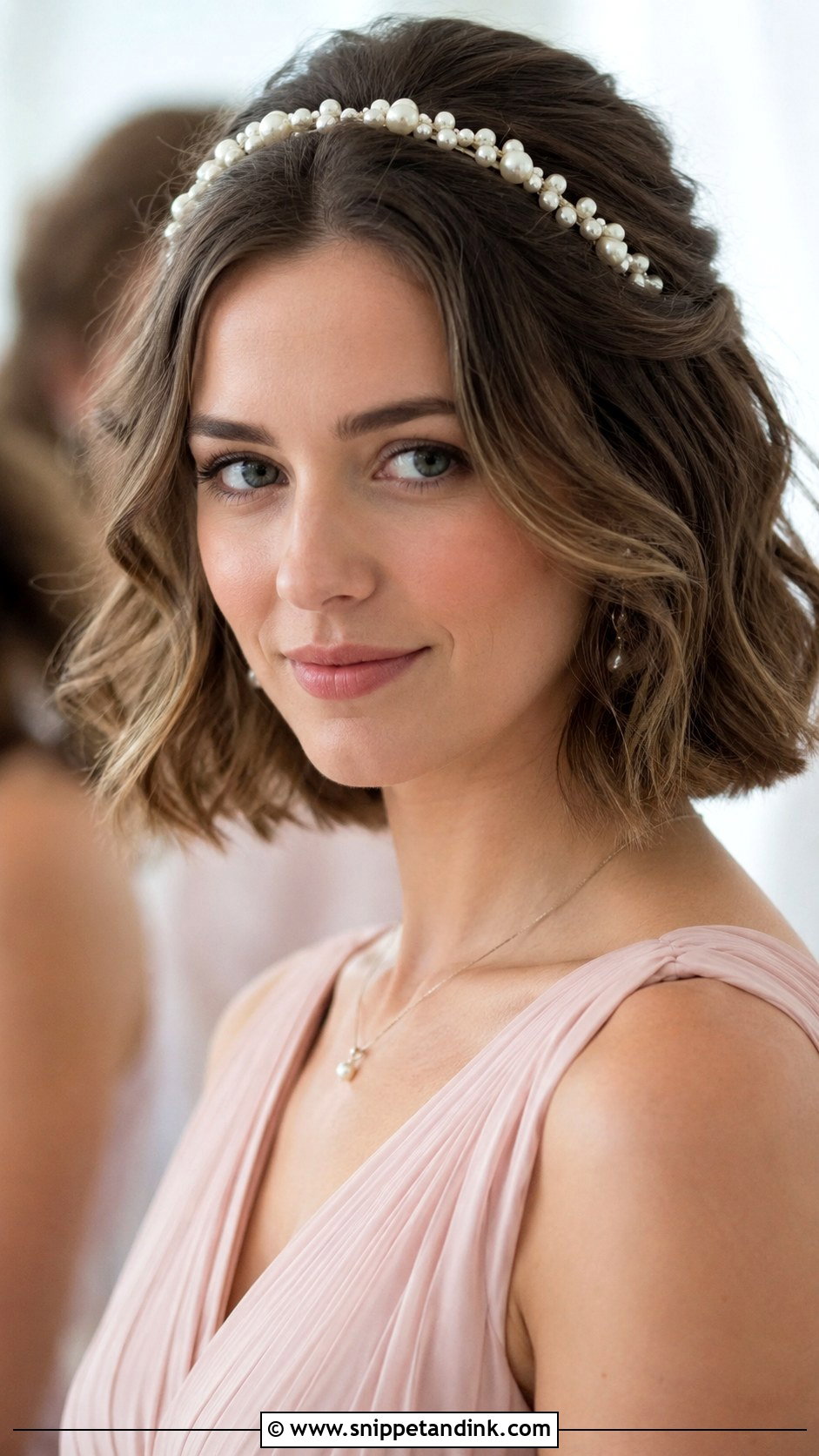 Short Bob With Headband Bridesmaid Hairstyle - Snippet and Ink - 25 Bridesmaid Hairstyles for Short Hair