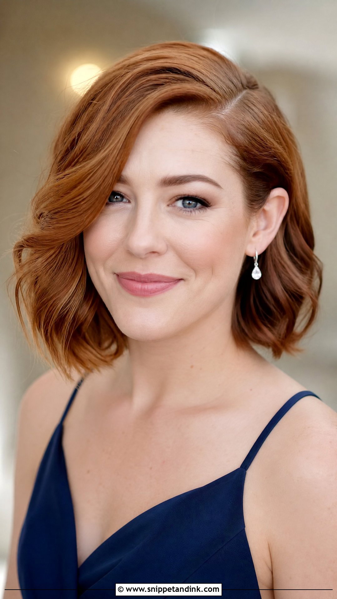 Short Bob With Side Part For Wedding - Snippet and Ink - 20 Short Hair Styles for a Wedding