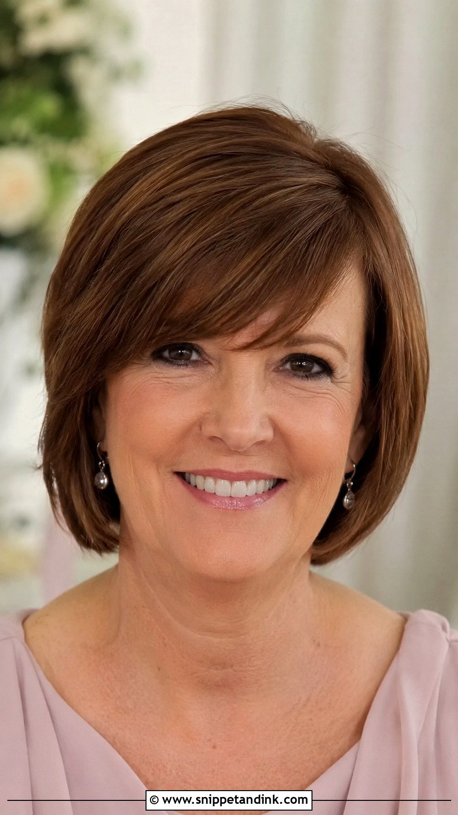 Short Bob With Side Swept Bangs - Snippet and Ink - 25 Mother of the Bride Short Hairstyles