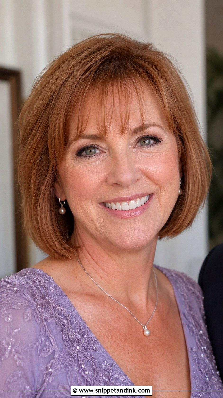 Short Bob With Soft Bangs For Mother Of Groom - Snippet and Ink - 15 Mother of Groom Hairstyles for Short Hair