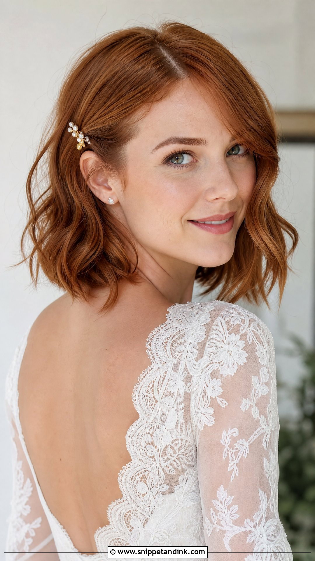 Short Bob With Soft Waves - Snippet and Ink - 20 Hairstyle for Short Hair for Wedding Ideas