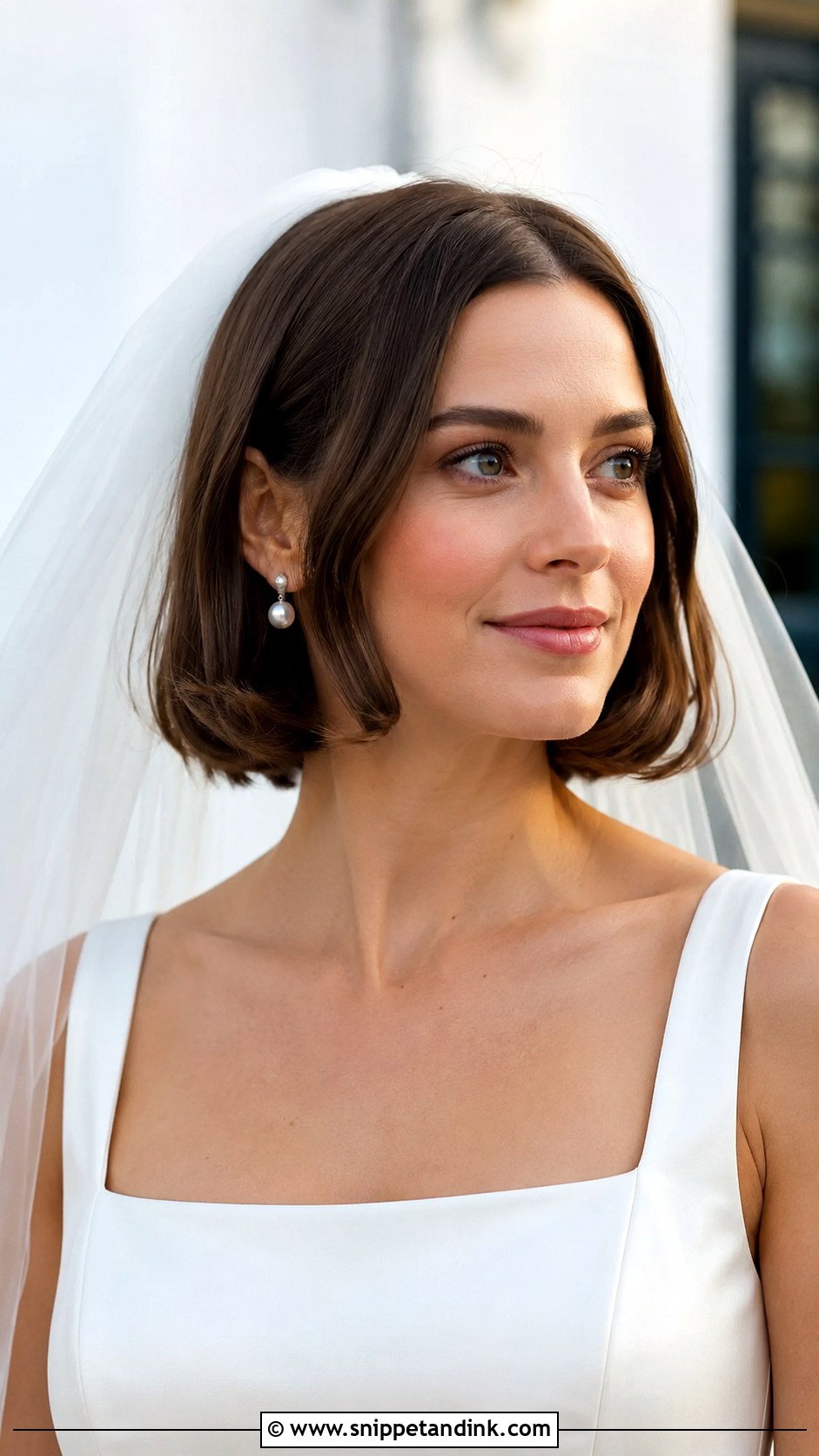 Short Bob With Veil Bride - Snippet and Ink - 15 Short Hair Styles Bride