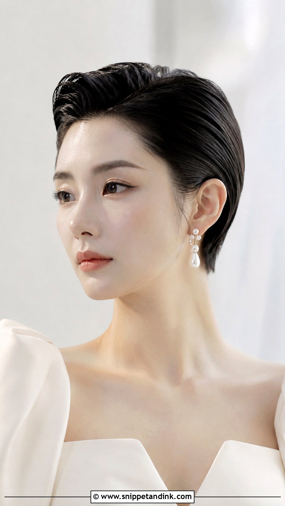 Short Bob With Veil Wedding Hair - Snippet and Ink - 15 Short Hair Styling Wedding Ideas