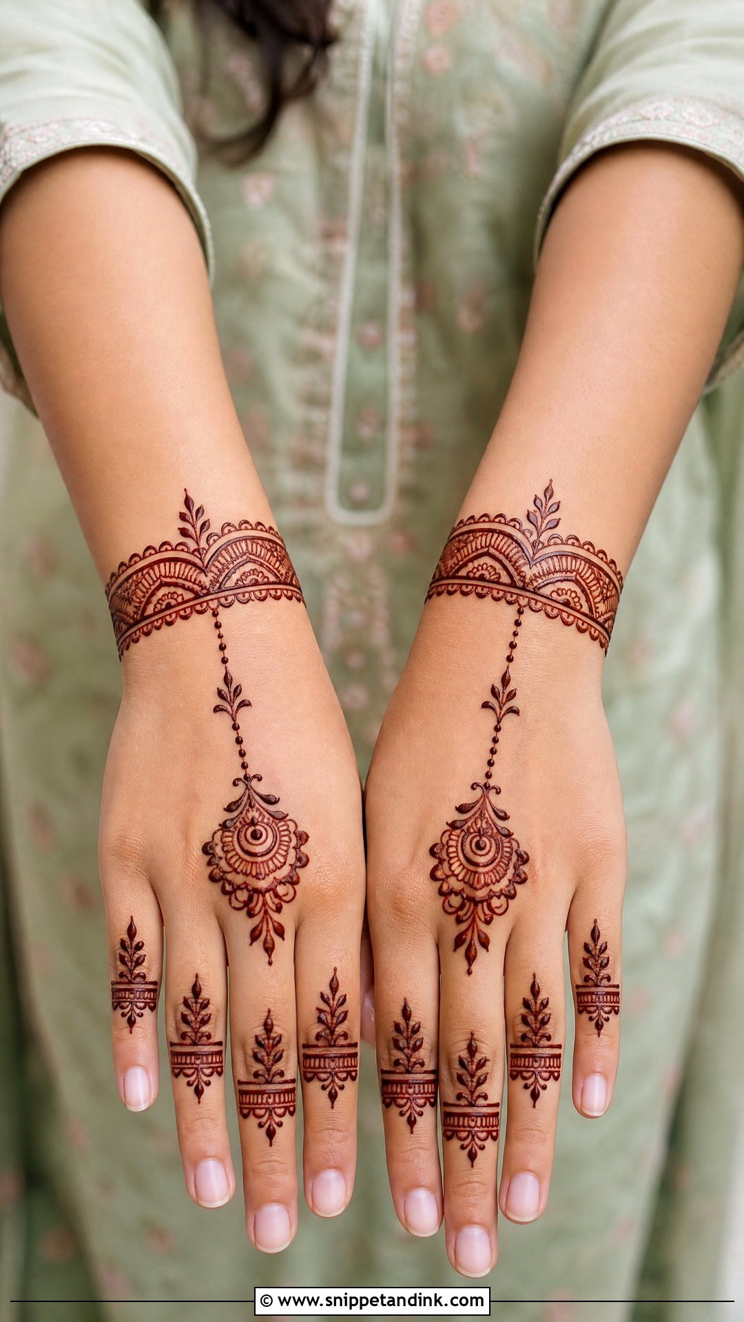 Short Bracelet Mehndi Design - Snippet and Ink - 30 Short Mehndi Designs