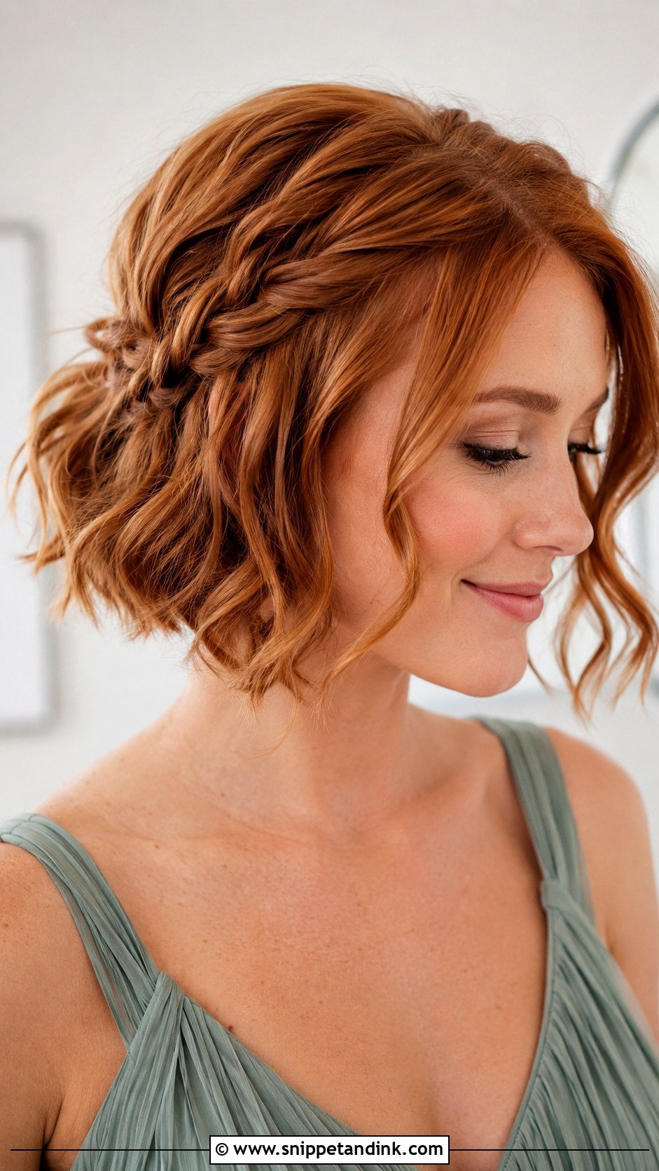 Short Braided Bob For Wedding Guest - Snippet and Ink - 15 Short Hairstyles for a Wedding Guest