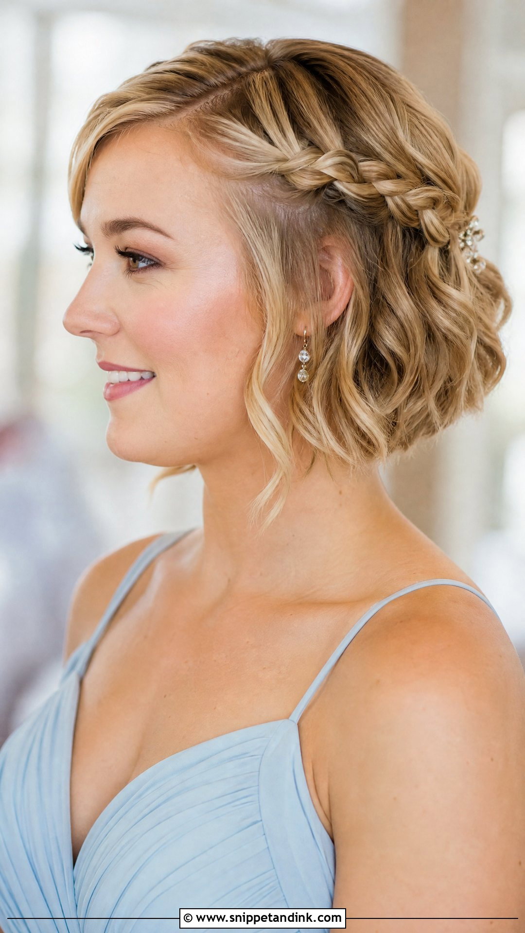 Short Braided Bob For Wedding - Snippet and Ink - 20 Short Hair Styles for a Wedding