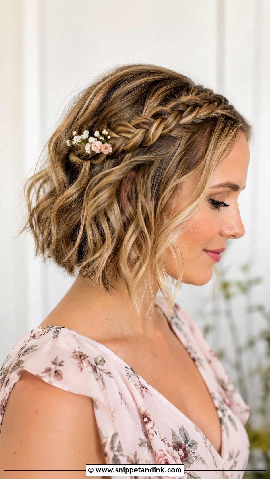 Short Braided Crown Bob - Snippet and Ink - 20 Short Hair for Wedding Bridesmaid Ideas