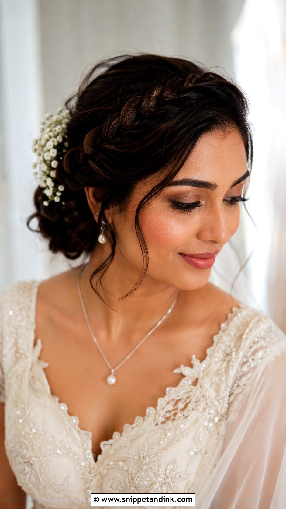 Short Braided Crown For Wedding - Snippet and Ink - 15 Short Hair Designs for Wedding Ideas