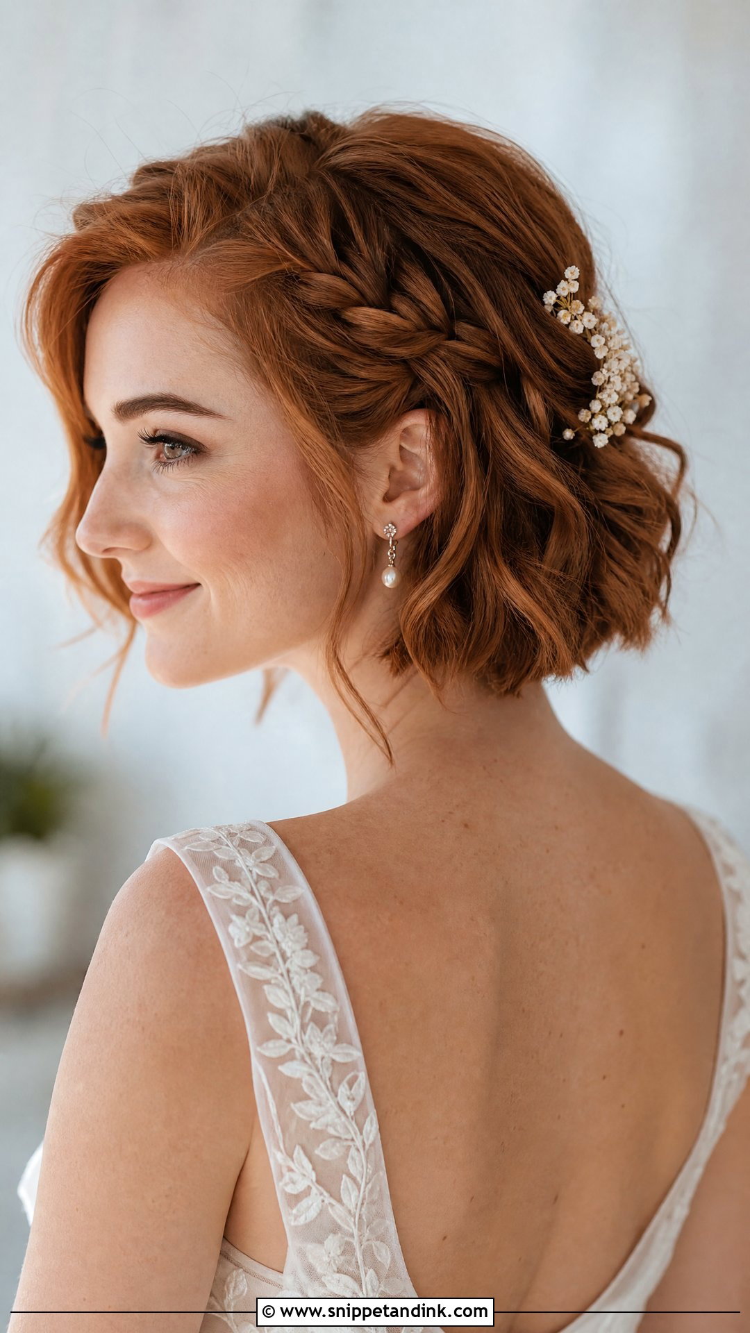 Short Braided Wedding Hairstyle - Snippet and Ink - 15 Cute Hairstyles for Short Hair for Wedding