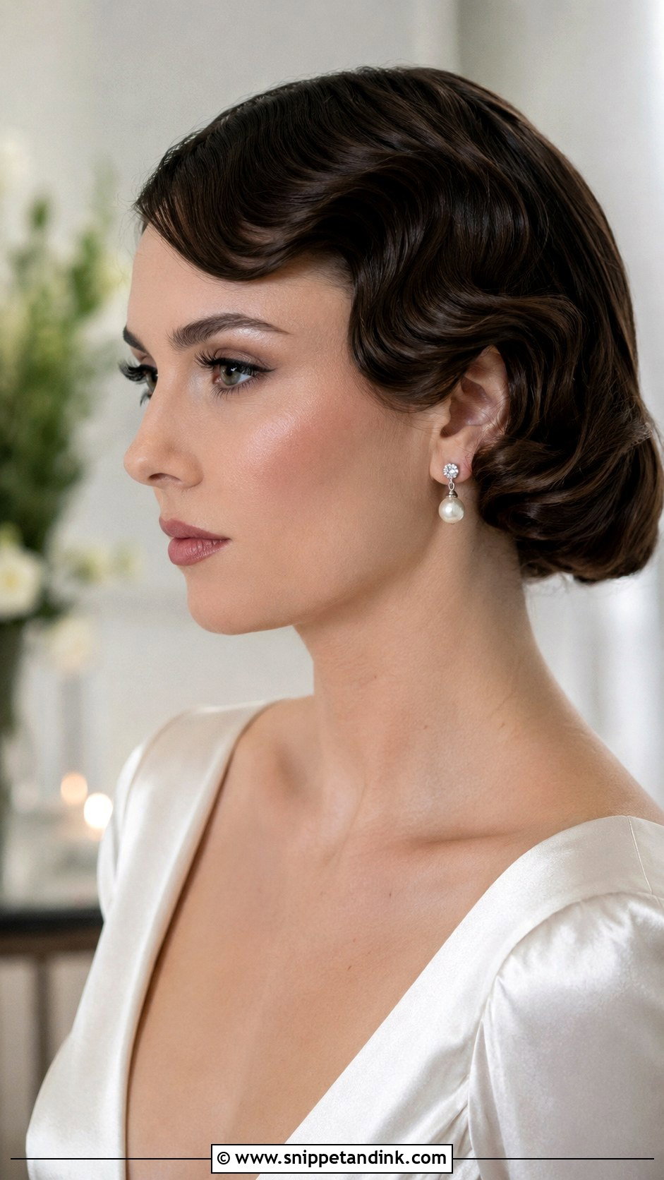 Short Bridal Finger Waves - Snippet and Ink - 15 Simple Bridal Hairstyles for Short Hair