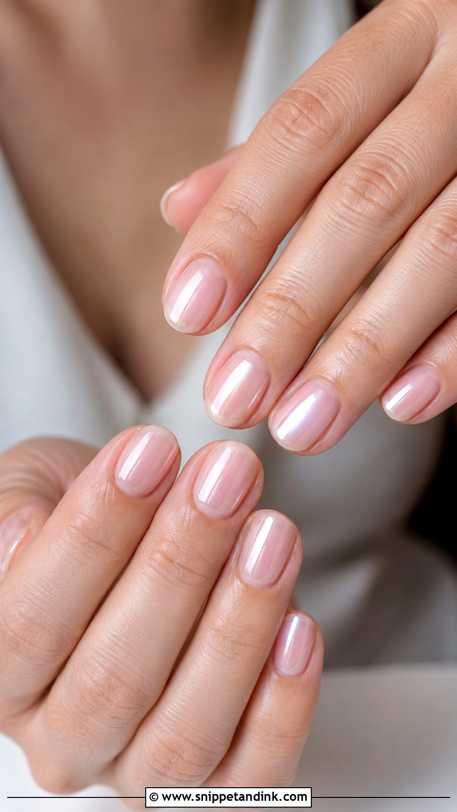 Short Bridal Glazed Donut Nails - Snippet and Ink - 30 Short Bridal Wedding Nails
