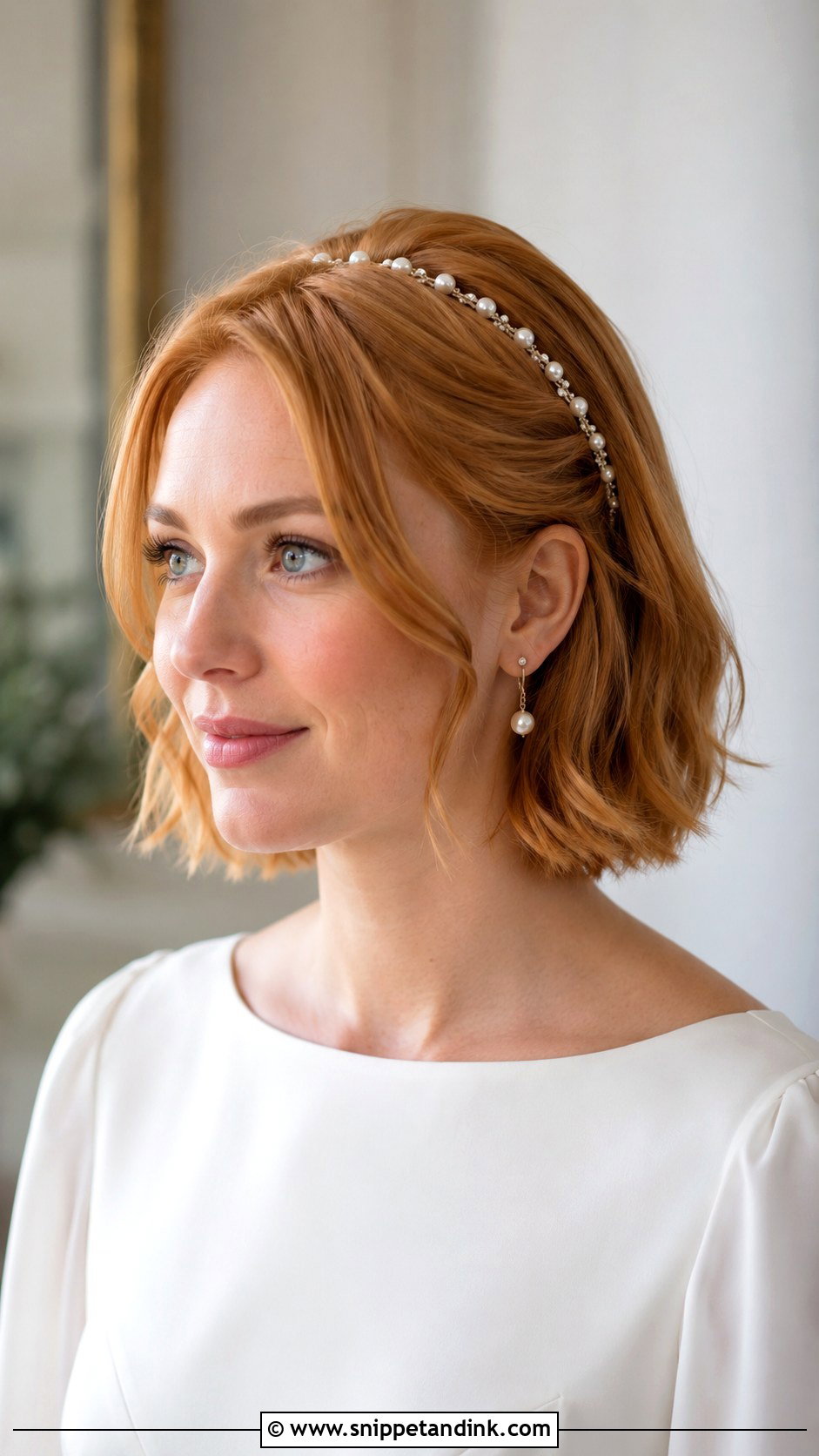 Short Bridal Hair Down With A Headband - Snippet and Ink - 15 Short Bridal Hair Down Ideas