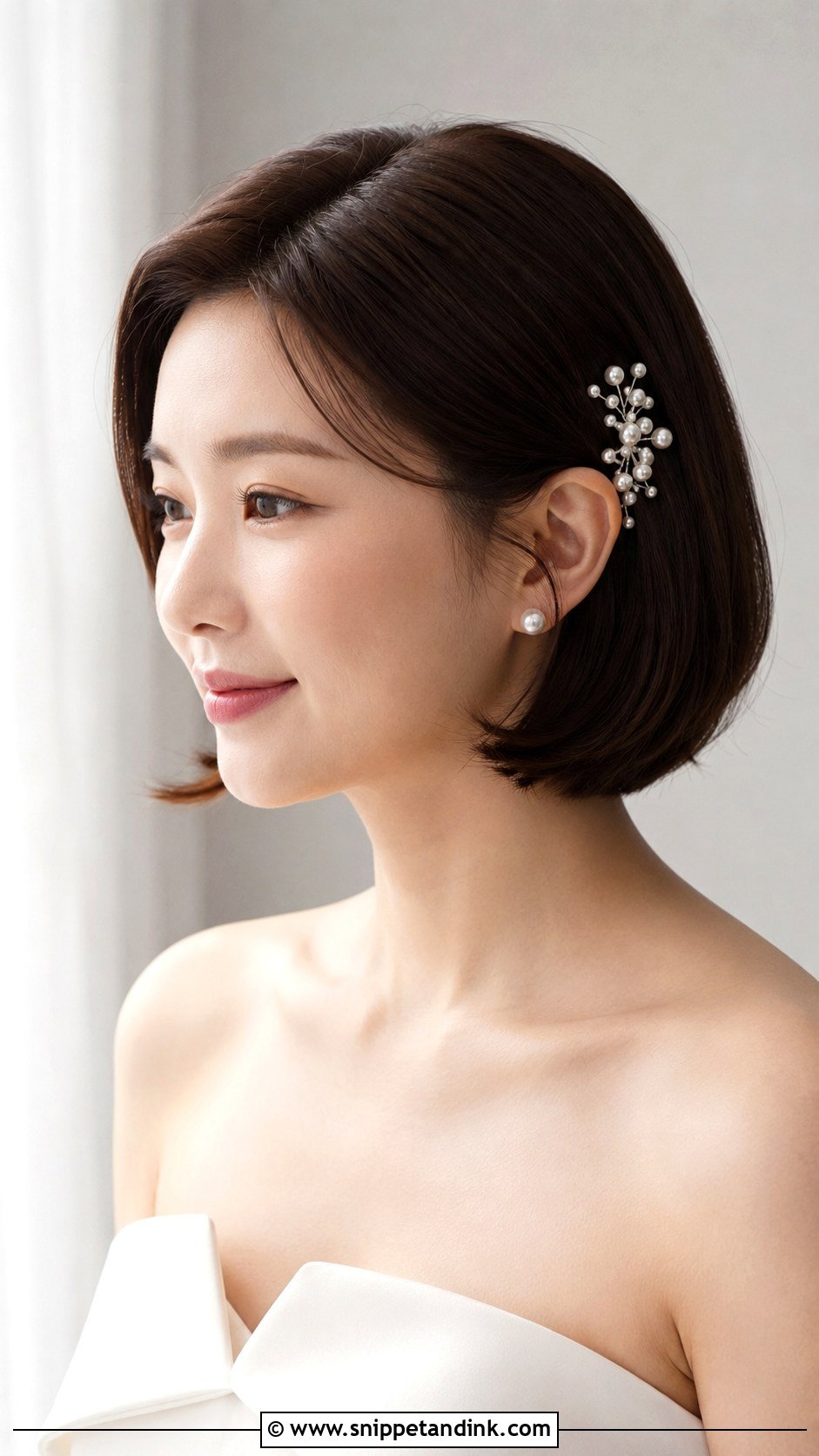 Short Bridal Hair Down With Tucked Ends - Snippet and Ink - 15 Short Bridal Hair Down Ideas