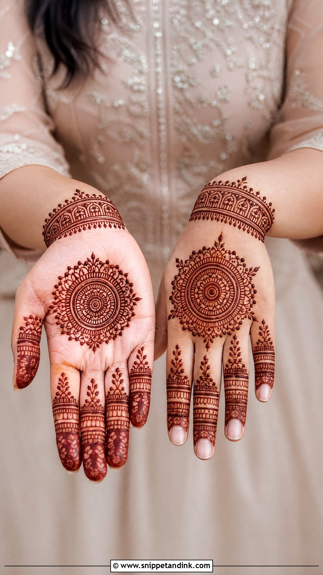 Short Bridal Mandala Mehndi Design - Snippet and Ink - 20 Short Bridal Mehndi Designs