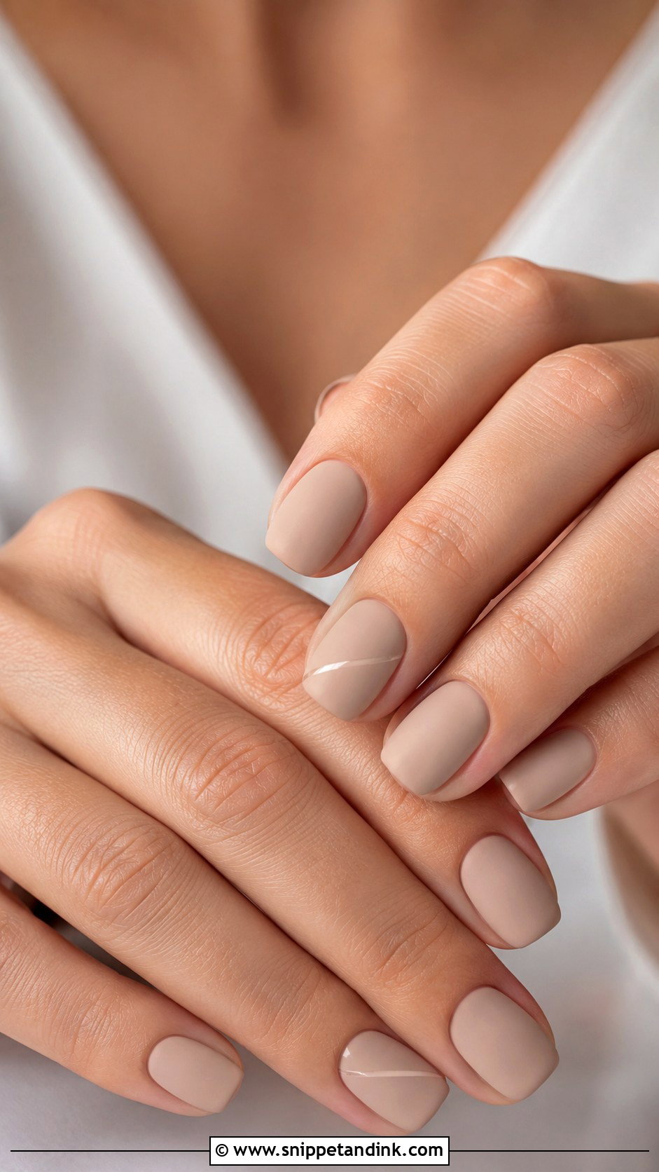 Short Bridal Matte Nude Nails - Snippet and Ink - 30 Short Bridal Wedding Nails