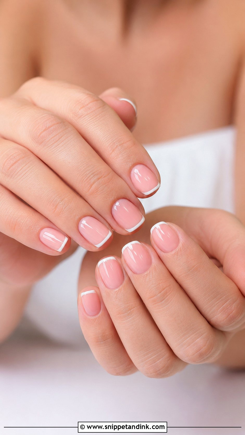 Short Bridal Micro French Nails - Snippet and Ink - 30 Short Bridal Wedding Nails