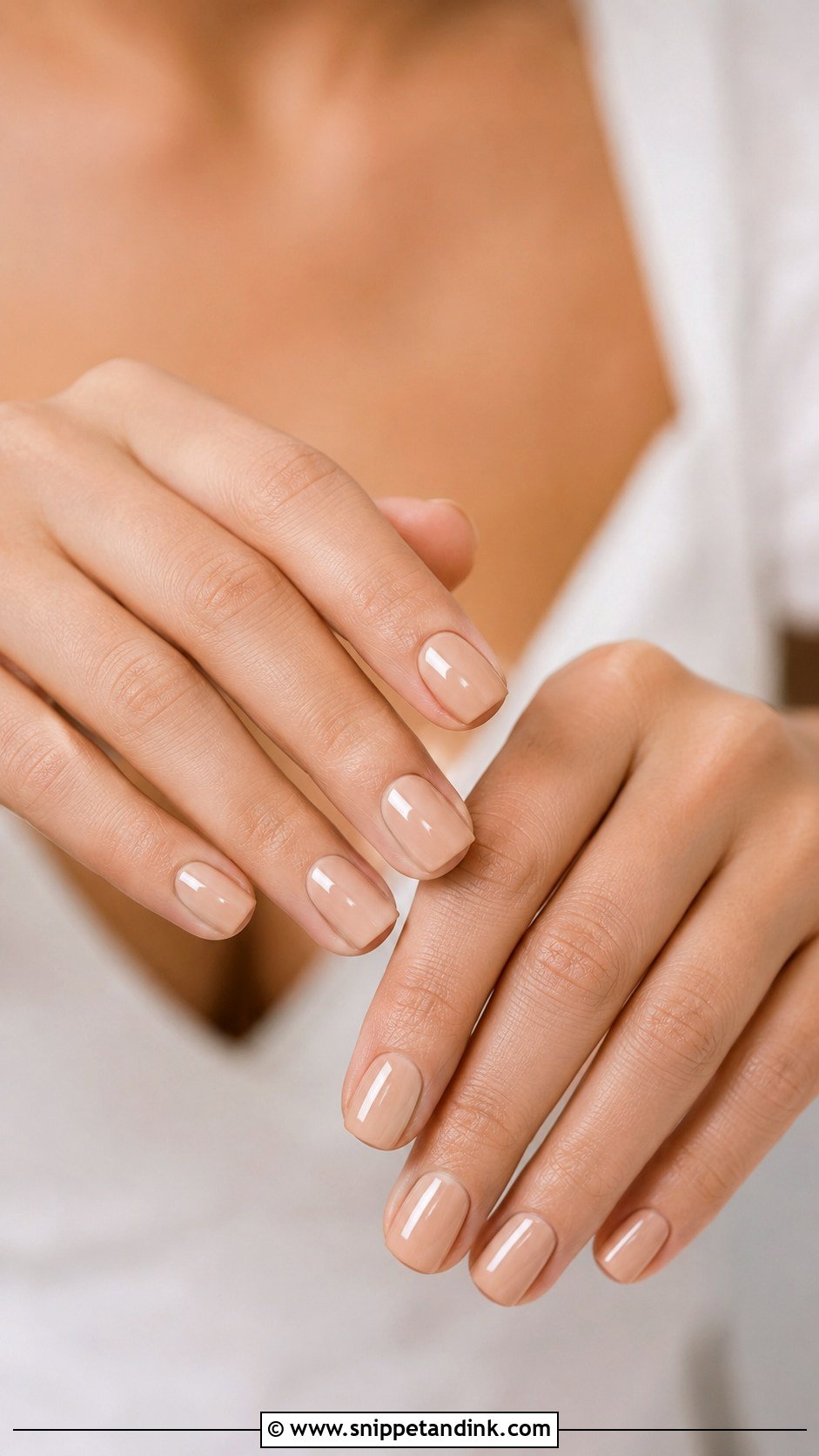Short Bridal Nude Nails - Snippet and Ink - 30 Short Bridal Wedding Nails