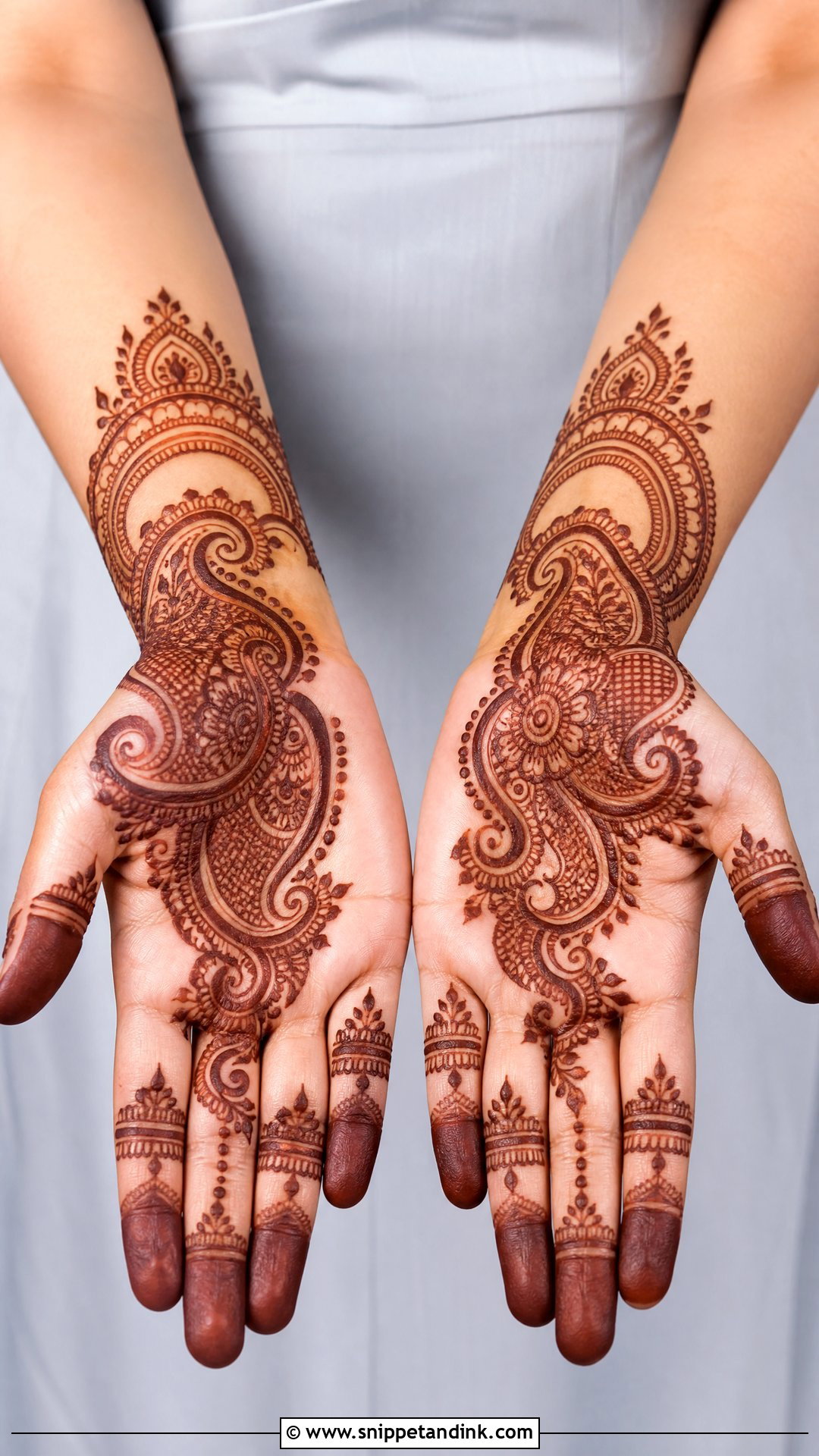 Short Bridal Paisley Mehndi Design - Snippet and Ink - 20 Short Bridal Mehndi Designs