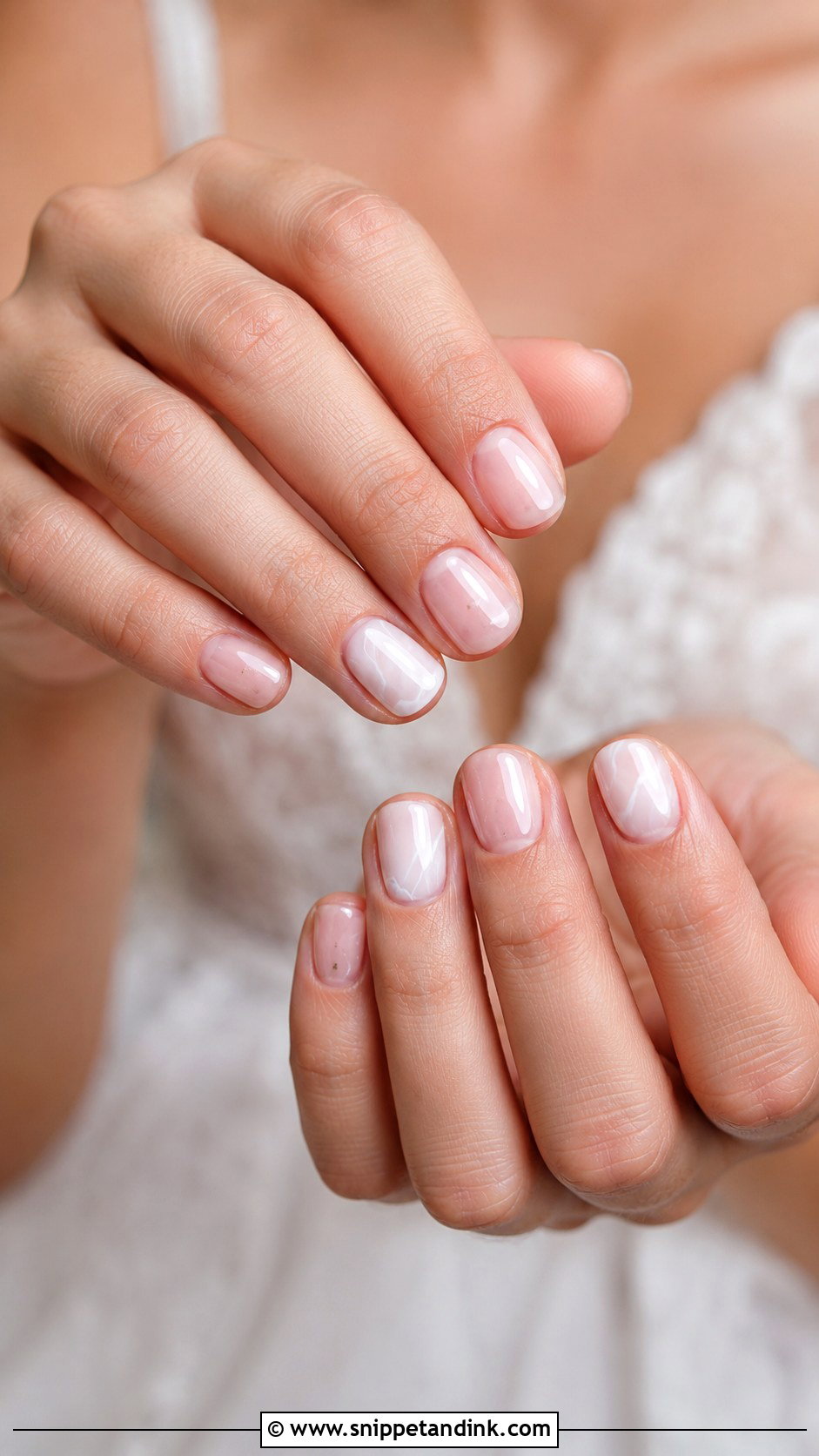 Short Bridal Press On Nails - Snippet and Ink - 20 Bridal Press on Nails