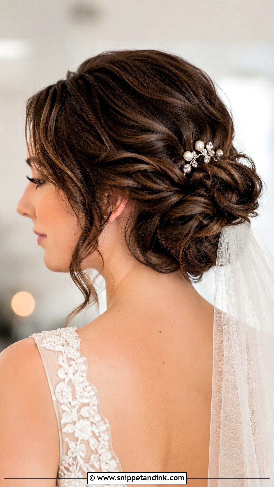 Short Bridal Updo For Brides - Snippet and Ink - 15 Short Hair Styles for Brides