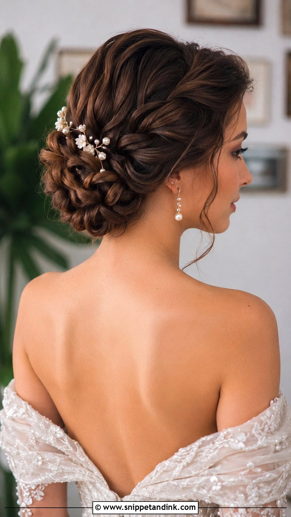 Short Bridal Updo With Twisted Details - Snippet and Ink - 25 Short Bridal Hairstyles