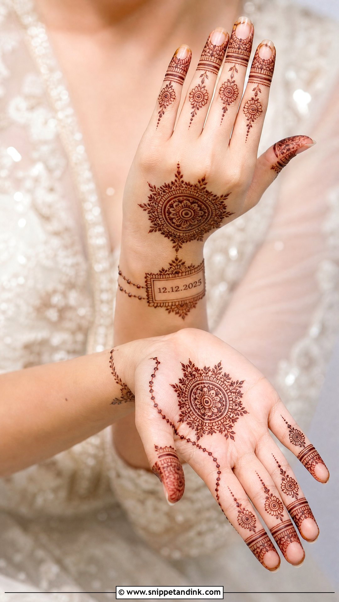 Short Bridal Wedding Date Mehndi Design - Snippet and Ink - 20 Short Bridal Mehndi Designs