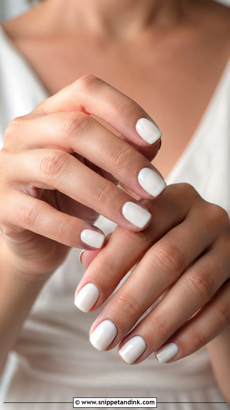 Short Bridal White Nails - Snippet and Ink - 30 Short Bridal Wedding Nails