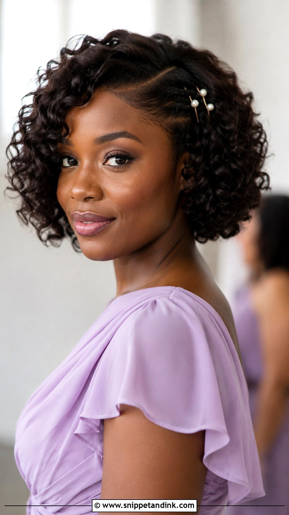 Short Bridesmaid Curly Bob - Snippet and Ink - 25 Bridesmaid Short Hairstyles